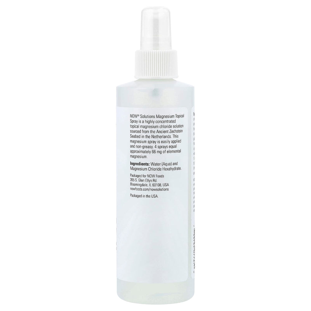 Magnesium Topical Spray ingredienser etikett