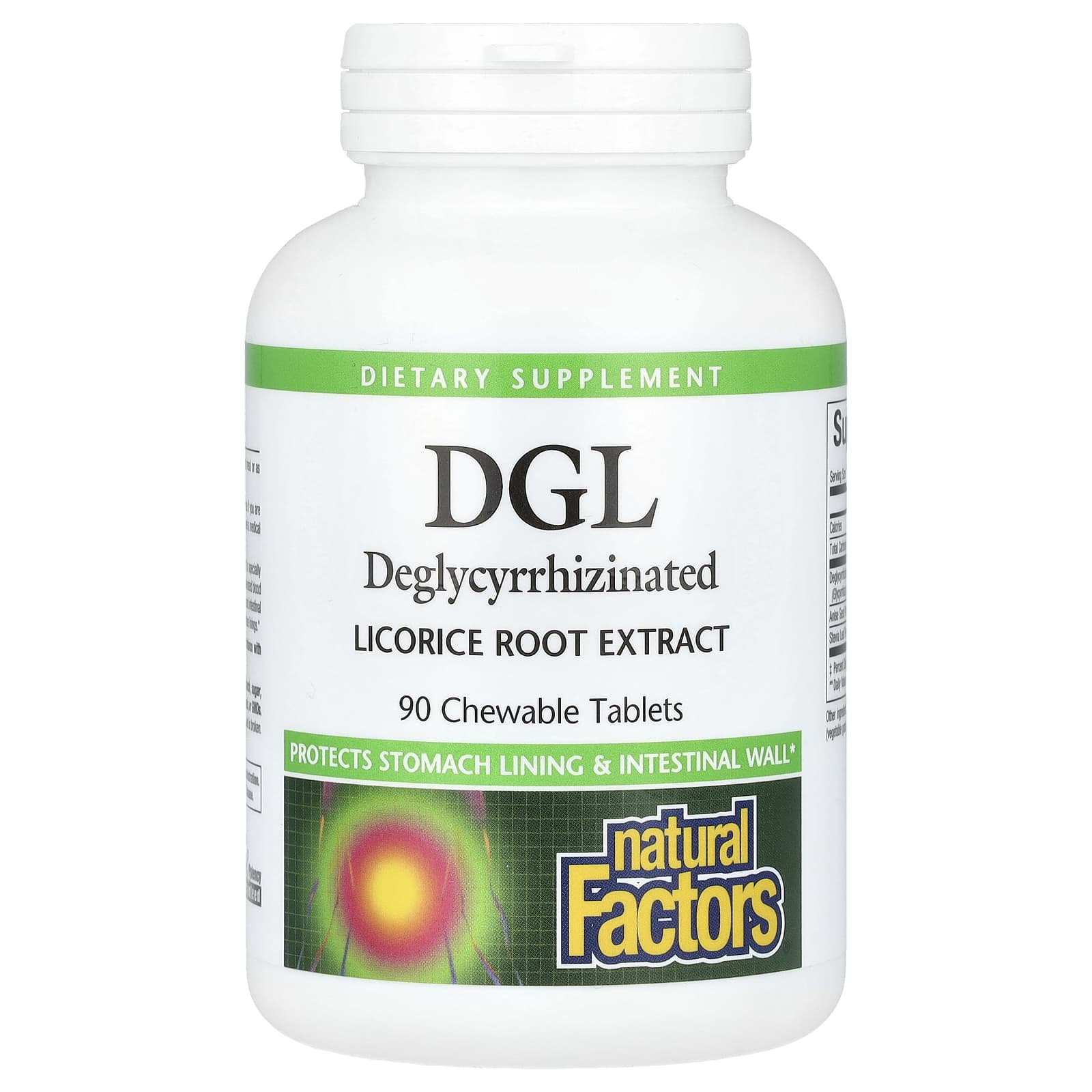 Natural Factors - DGL Deglycyrrhizinated Licorice Root Extract - 90 Tabs