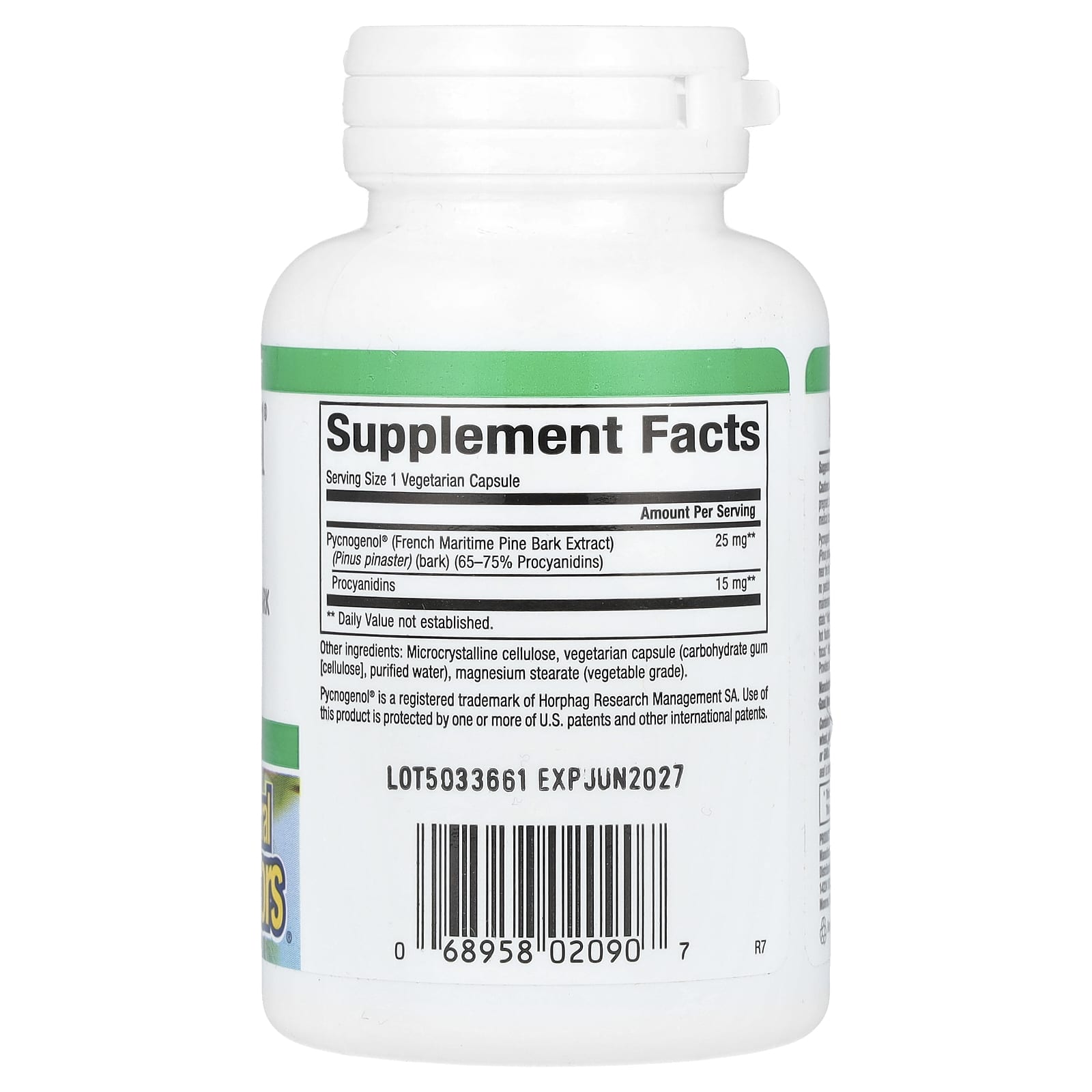 Pycnogenol® ingredienser & etikett