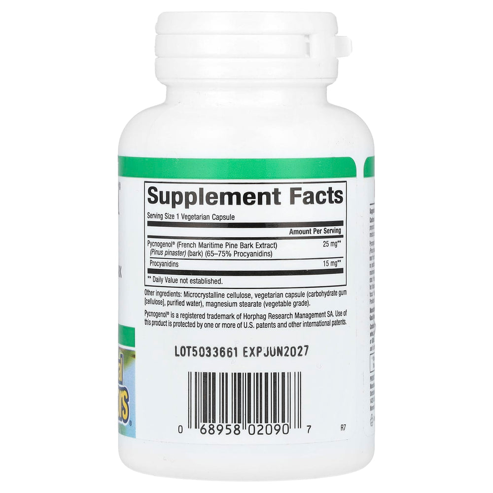 Pycnogenol® ingredienser & etikett