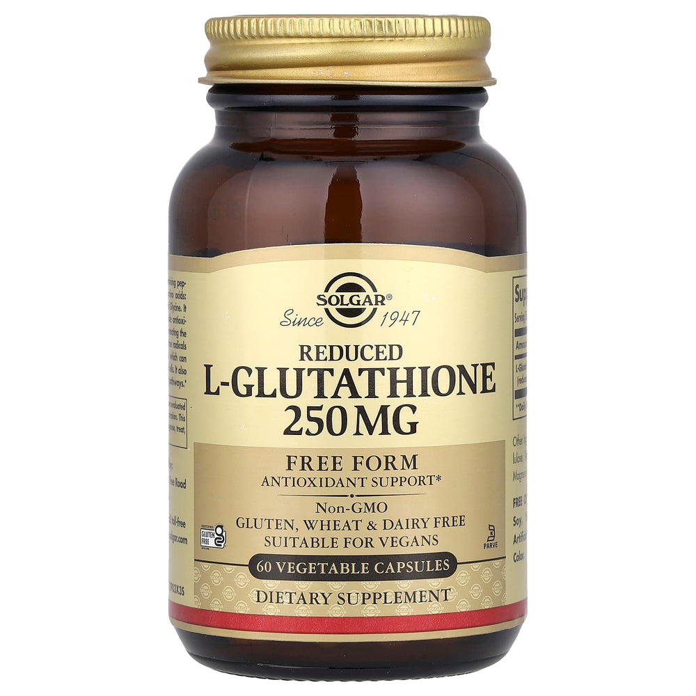 Solgar Reduced L-Glutathione kapsel närbild