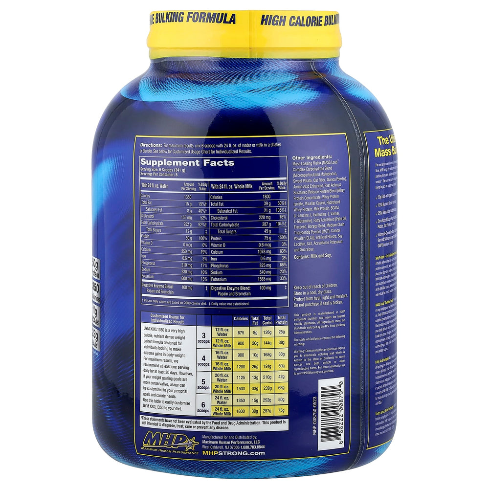 MHP Up Your Mass XXXL Milk Chocolate pulver
