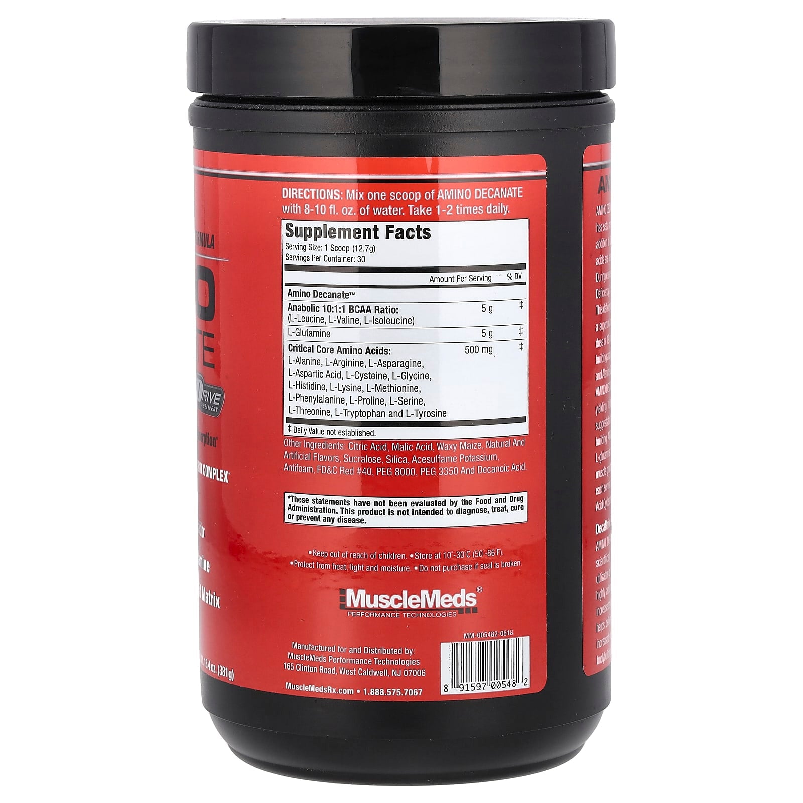 Musclemeds - Amino Decanate - Amino Syrekomplex