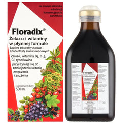 Floradix Iron And Vitamins Liquid Formula baksida
