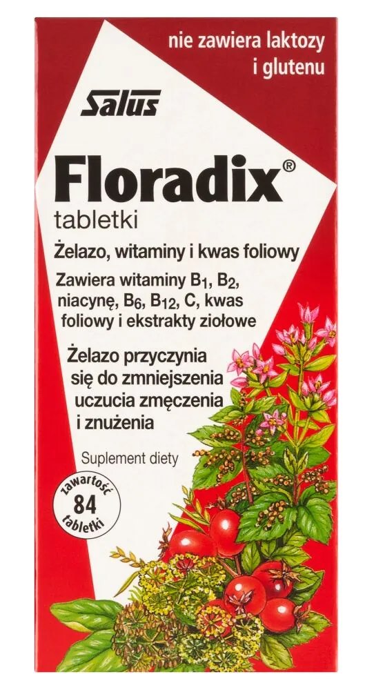 Salus Floradix 84 tabletter framsida