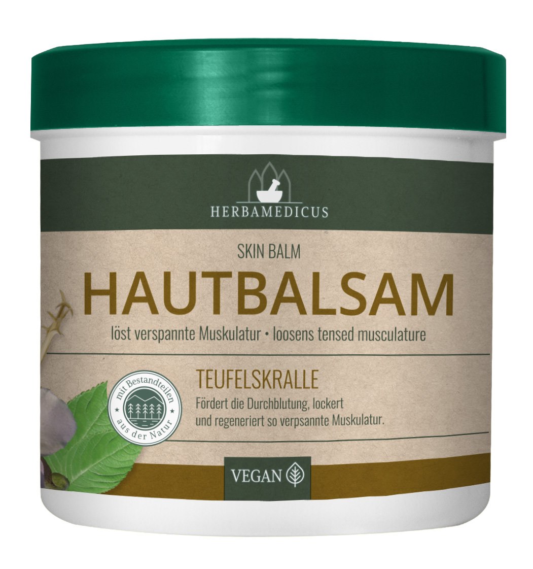 Herbamedicus Skin Balm öppen burk produktdetalj