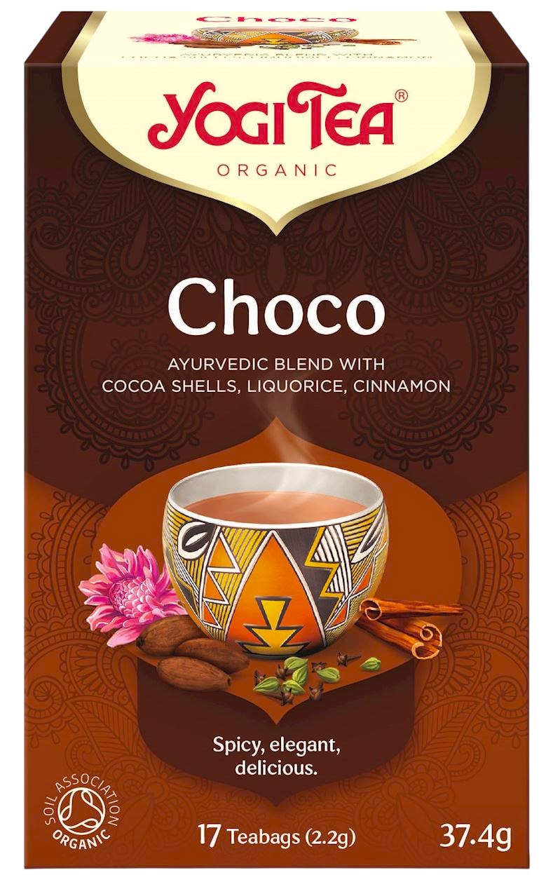 Yogi Tea Organic Herbal Tea etikett närbild