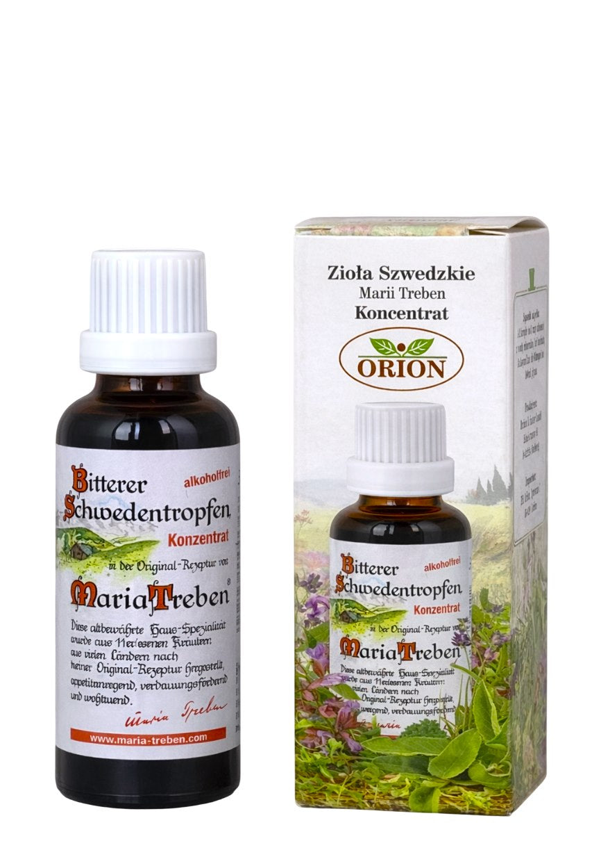 Orion Swedish Herbs Maria Treben Concentrate baksida