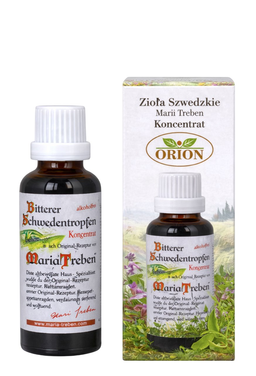 Orion Swedish Herbs Maria Treben Concentrate 30ml framsida