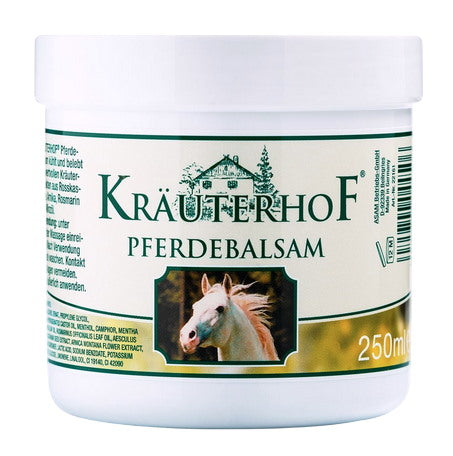 Kräuterhof Horse Salve Cooling baksida etikett