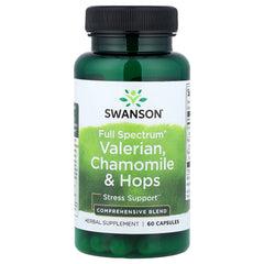 Swanson Full Spectrum Valerian, Chamomile & Hops ingredienser