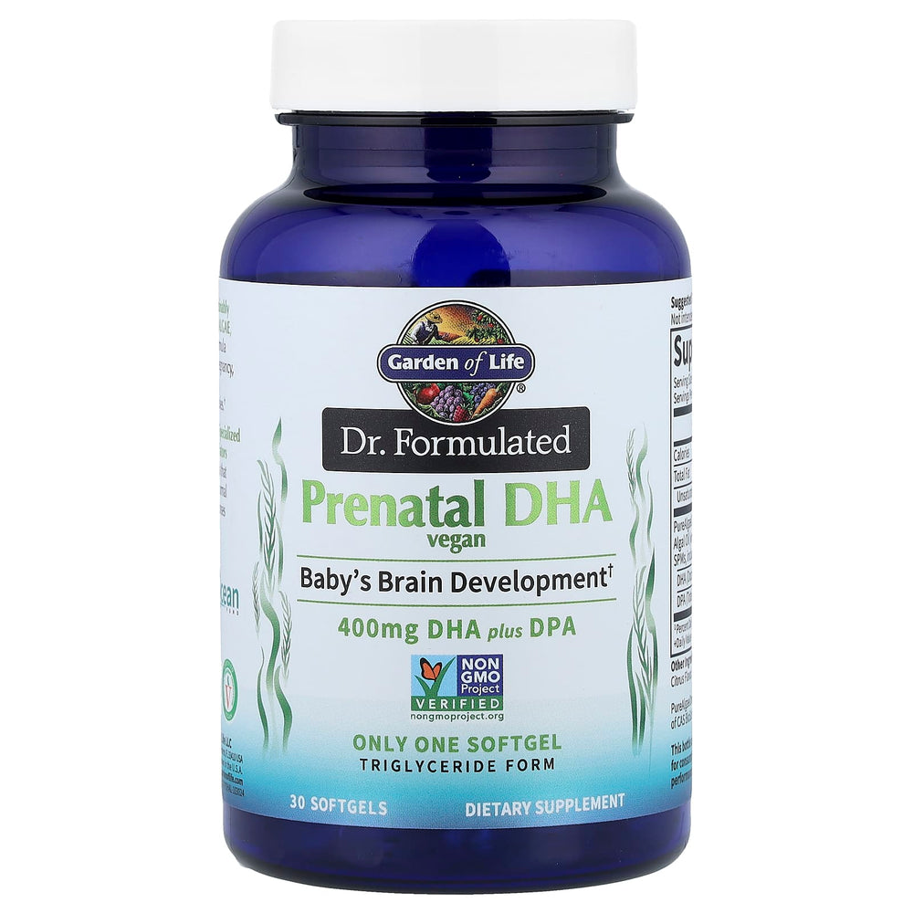 Dr. Formulated Prenatal DHA baksida näringsfakta