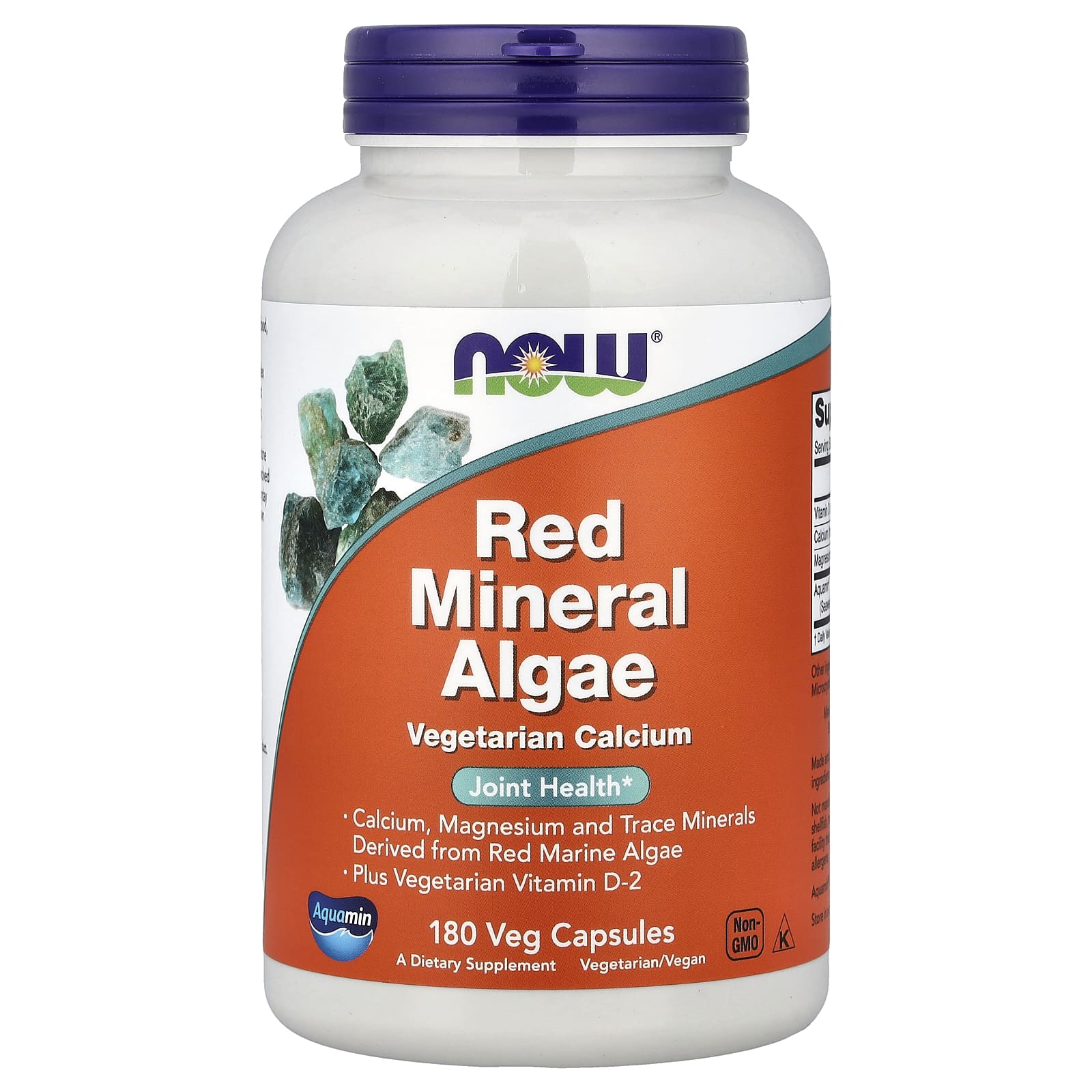 Red Mineral Algae baksida med näringsfakta