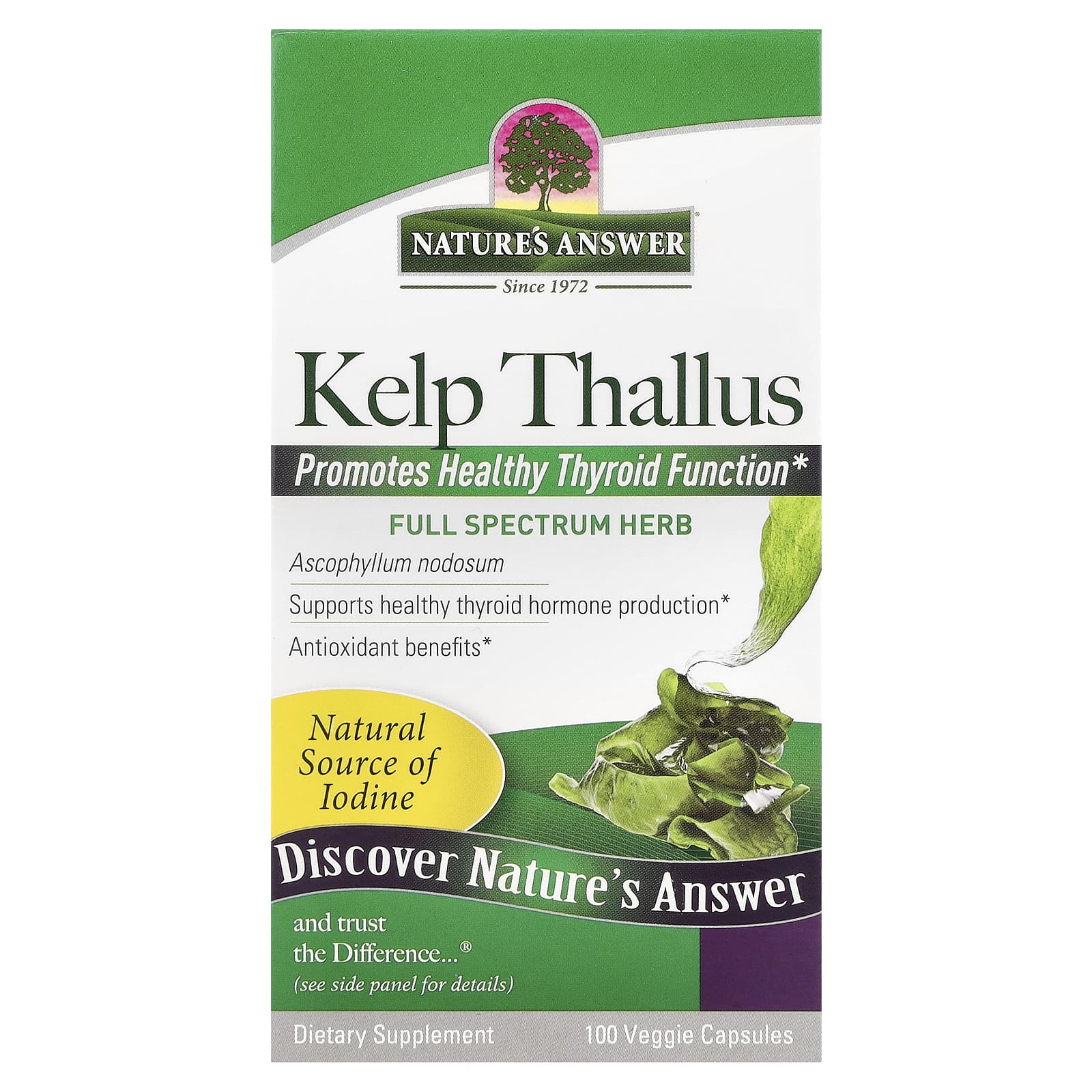 Nature's Answer Kelp Thallus baksida