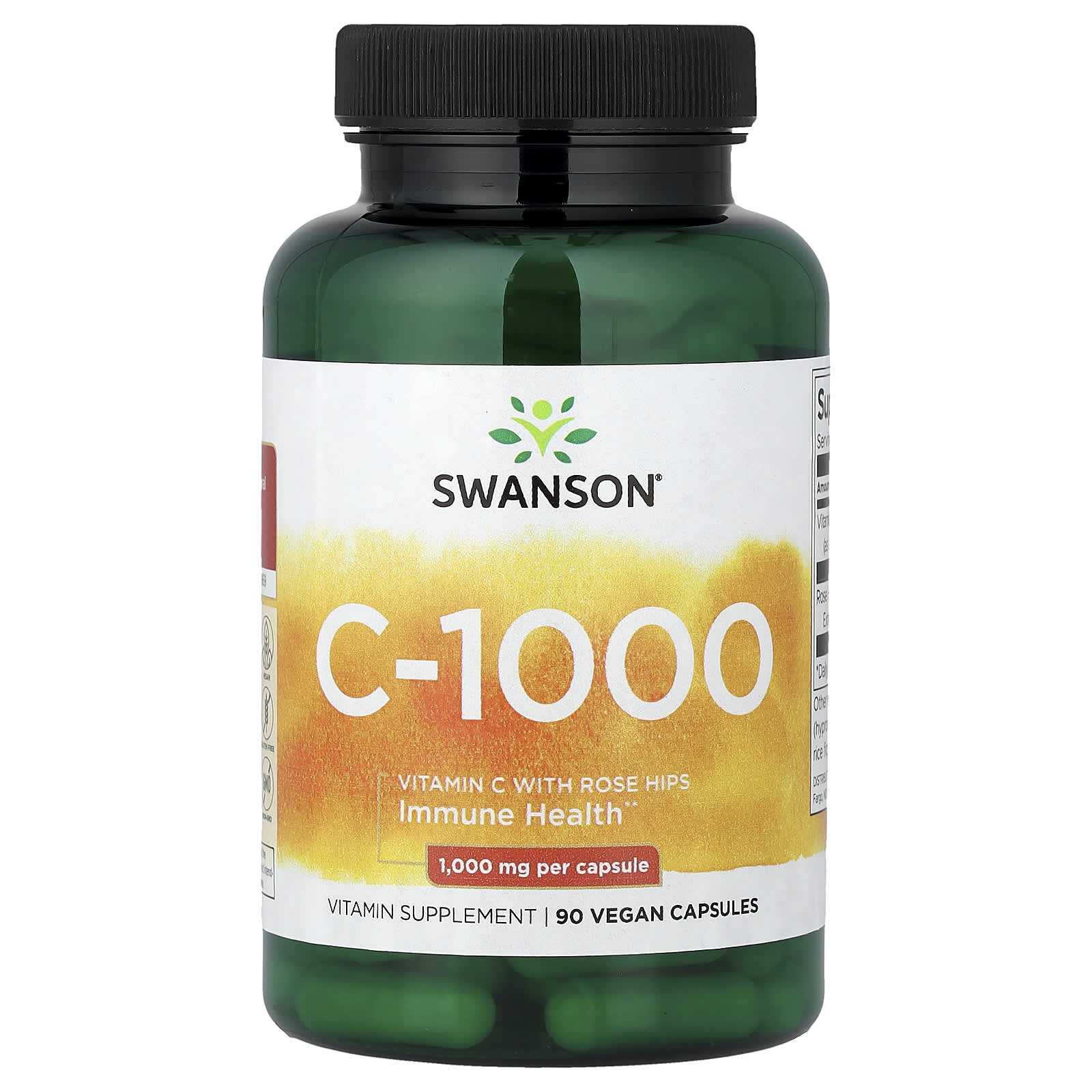 Vitamin C – Klassisk askorbinsyra baksida