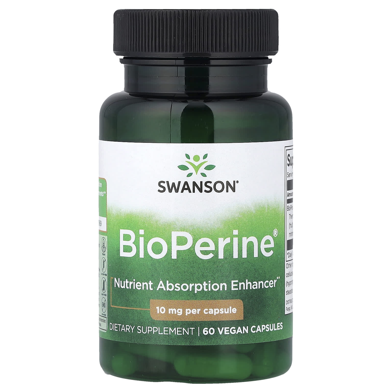 Swanson Bioperine 60 kapslar framsida