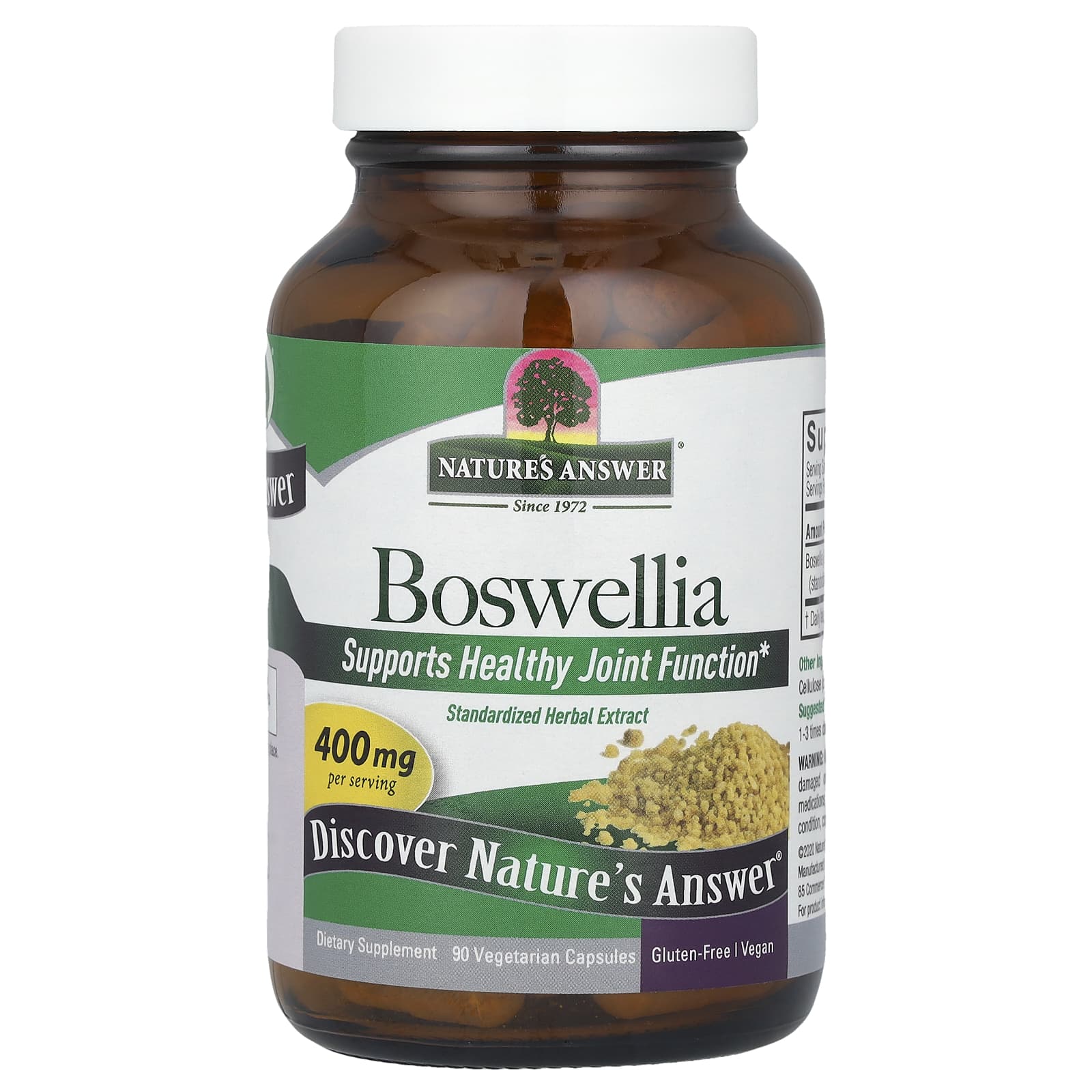 Nature's Answer Boswellia ingredienser & etikett