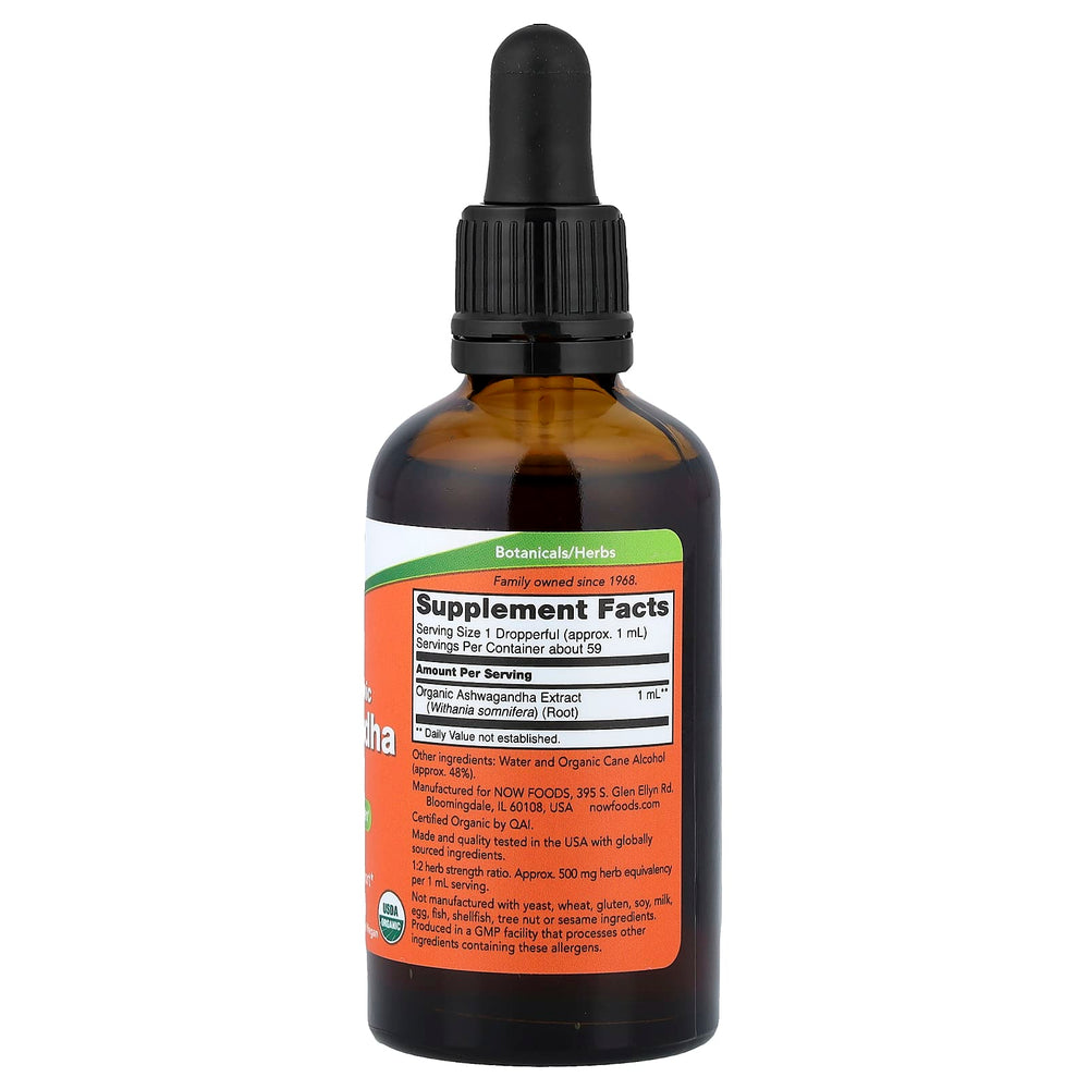 Ashwagandha Extract Liquid ingredienser etikett