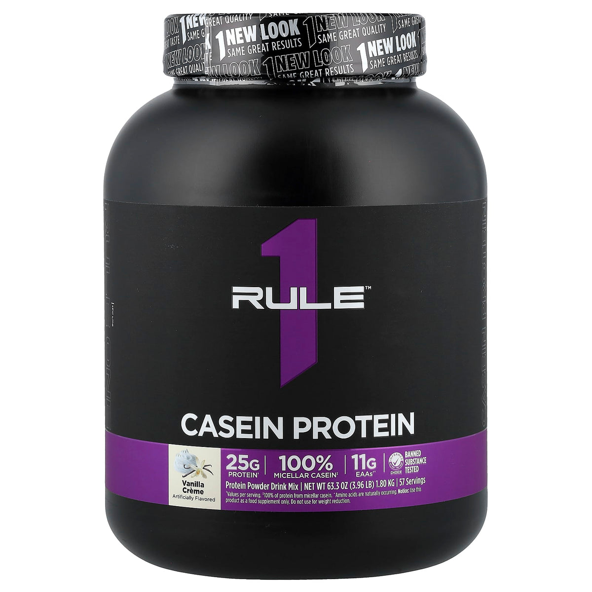 Rule One R1 Casein öppen burk powder