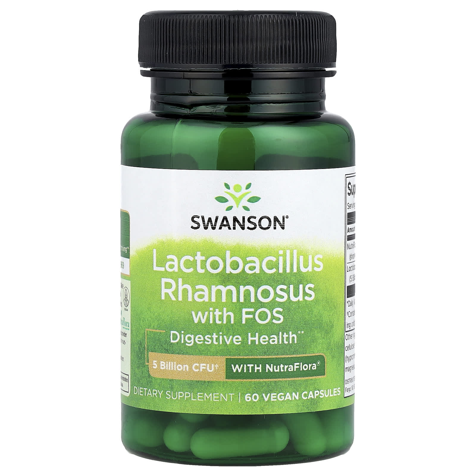 Swanson Lactobacillus Rhamnosus baksida näringsfakta
