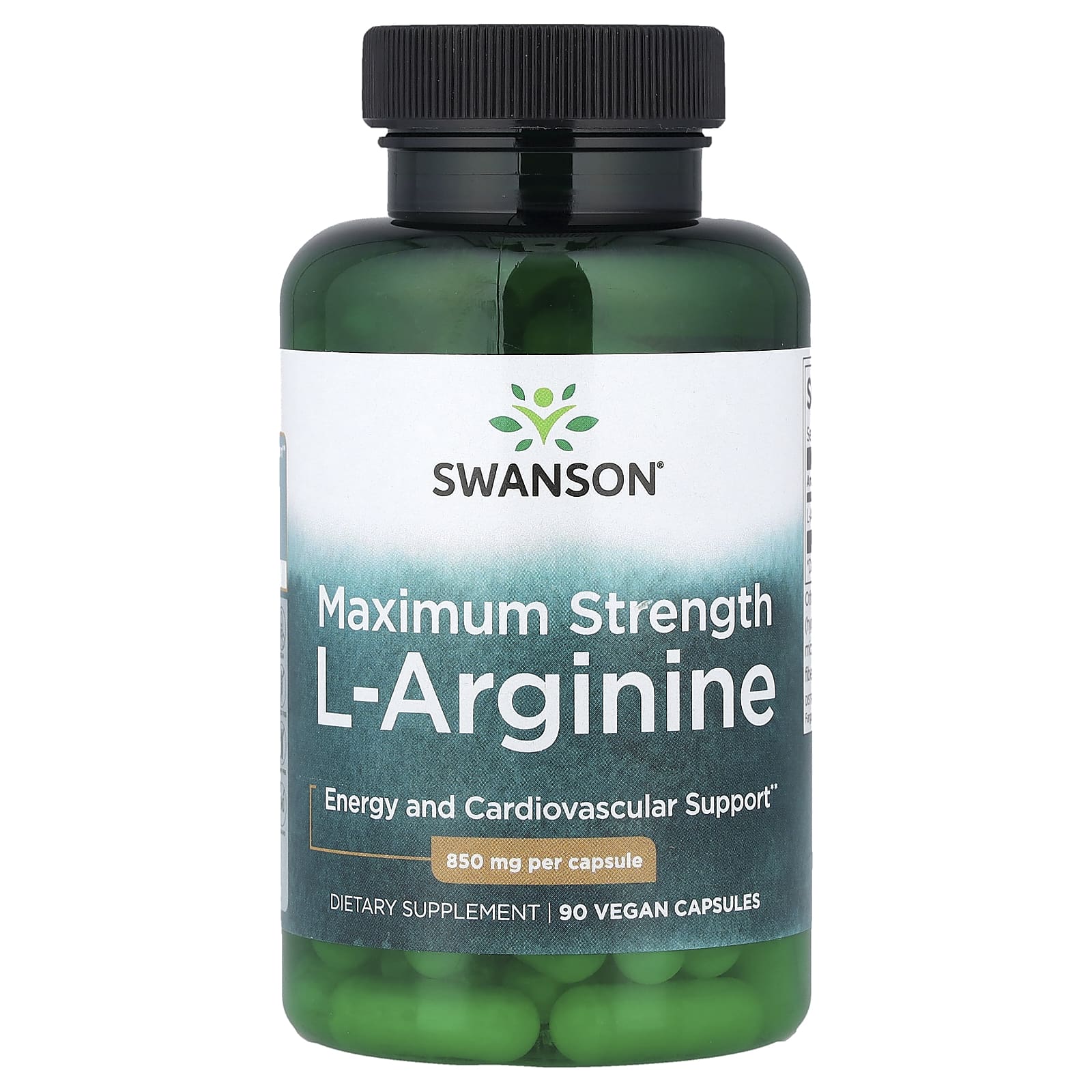 Swanson L-Arginine Maximum Strength baksida