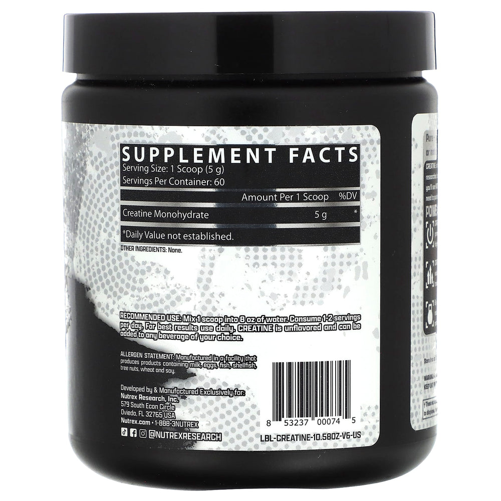 Creatine Monohydrate 300g ingredienser lista