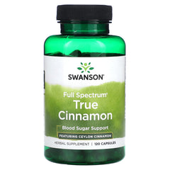 Swanson True Cinnamon baksida näringsfakta