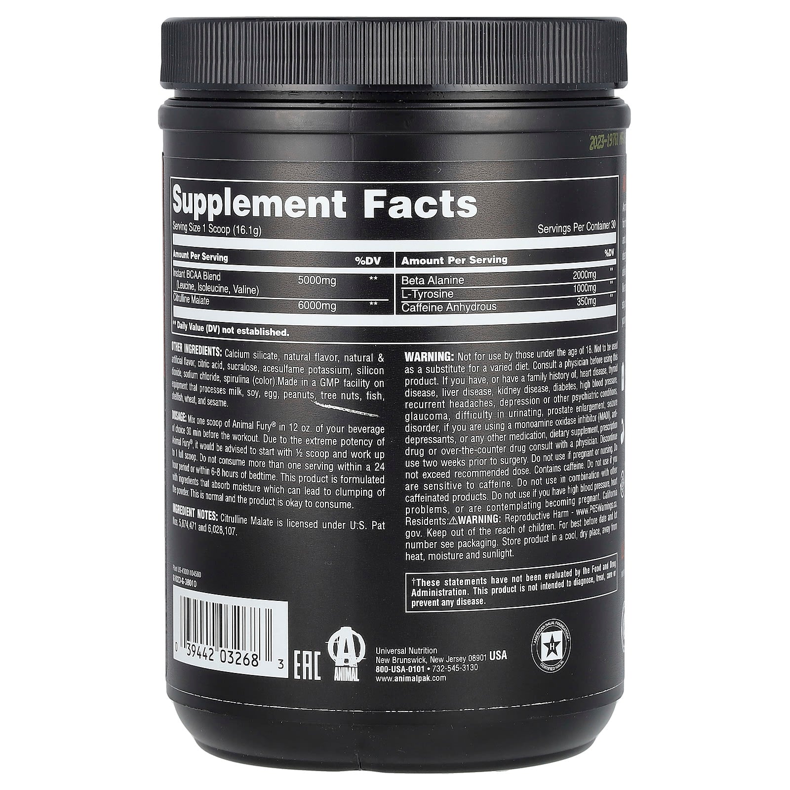 Universal Nutrition - Vihreä Omena - 30 Annosta - 405,0g
