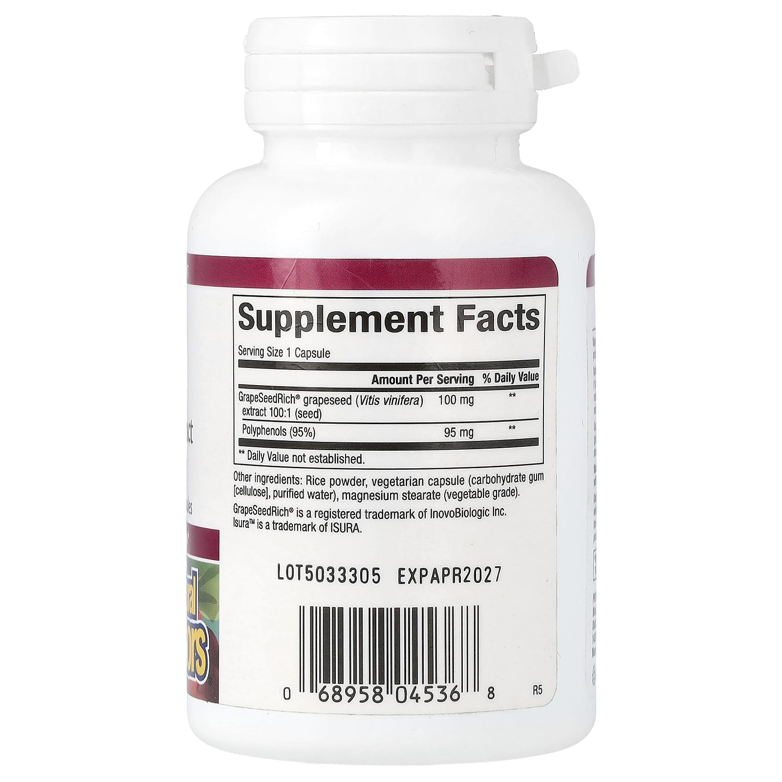 Super Strength Grape Seed Extract ingredienser etikett