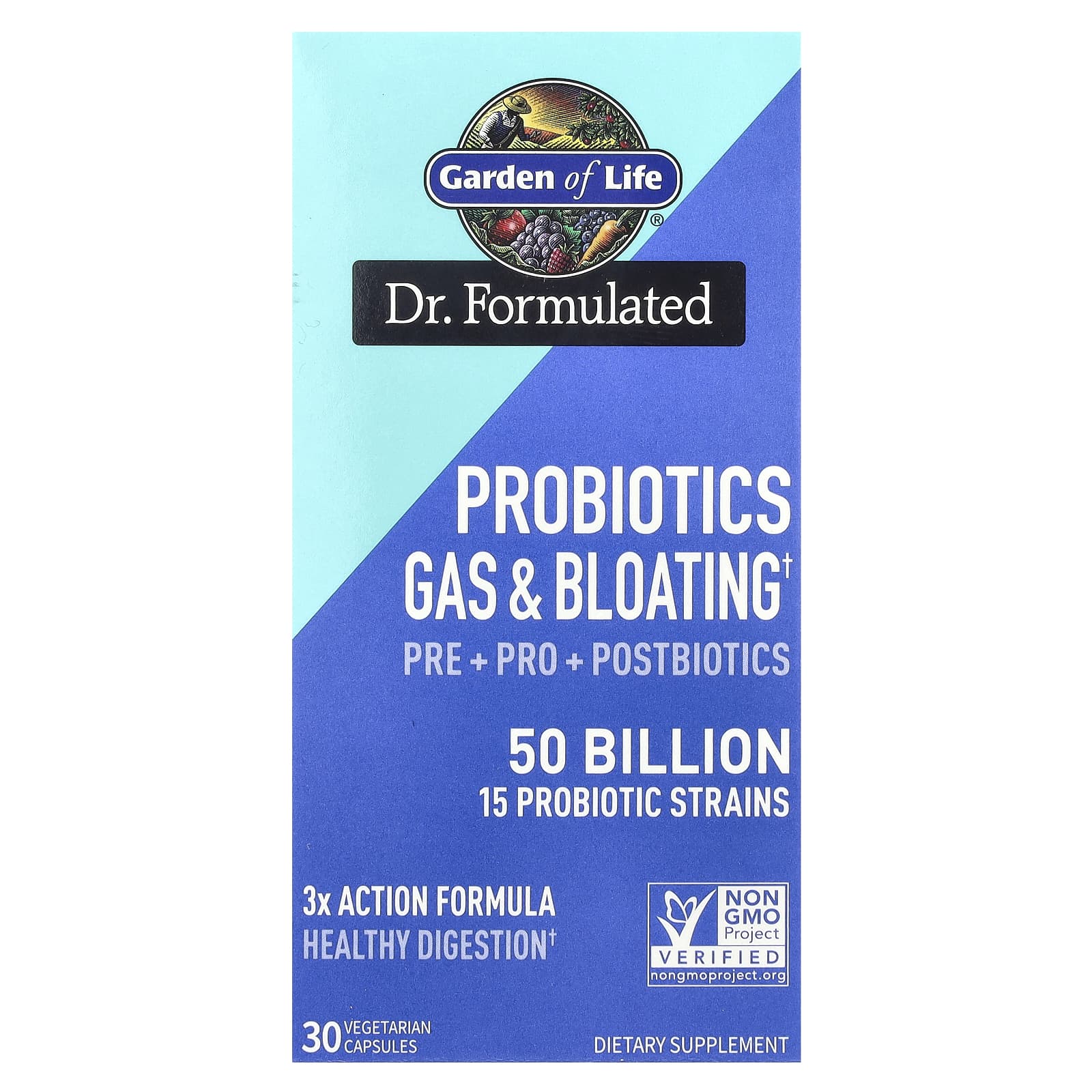 Garden Of Life - Dr. Formulated Probiotics Gas & Bloating - 30 Vcaps