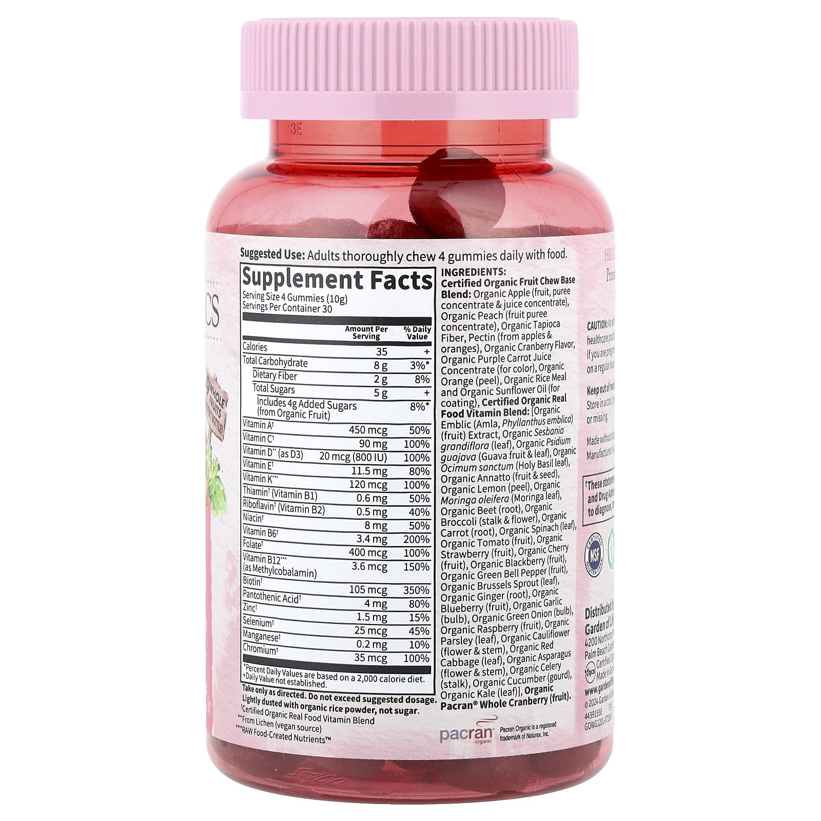 Garden Of Life - Mykind Kvinders Multi Gummies, Bær - 120 Gummy Drops
