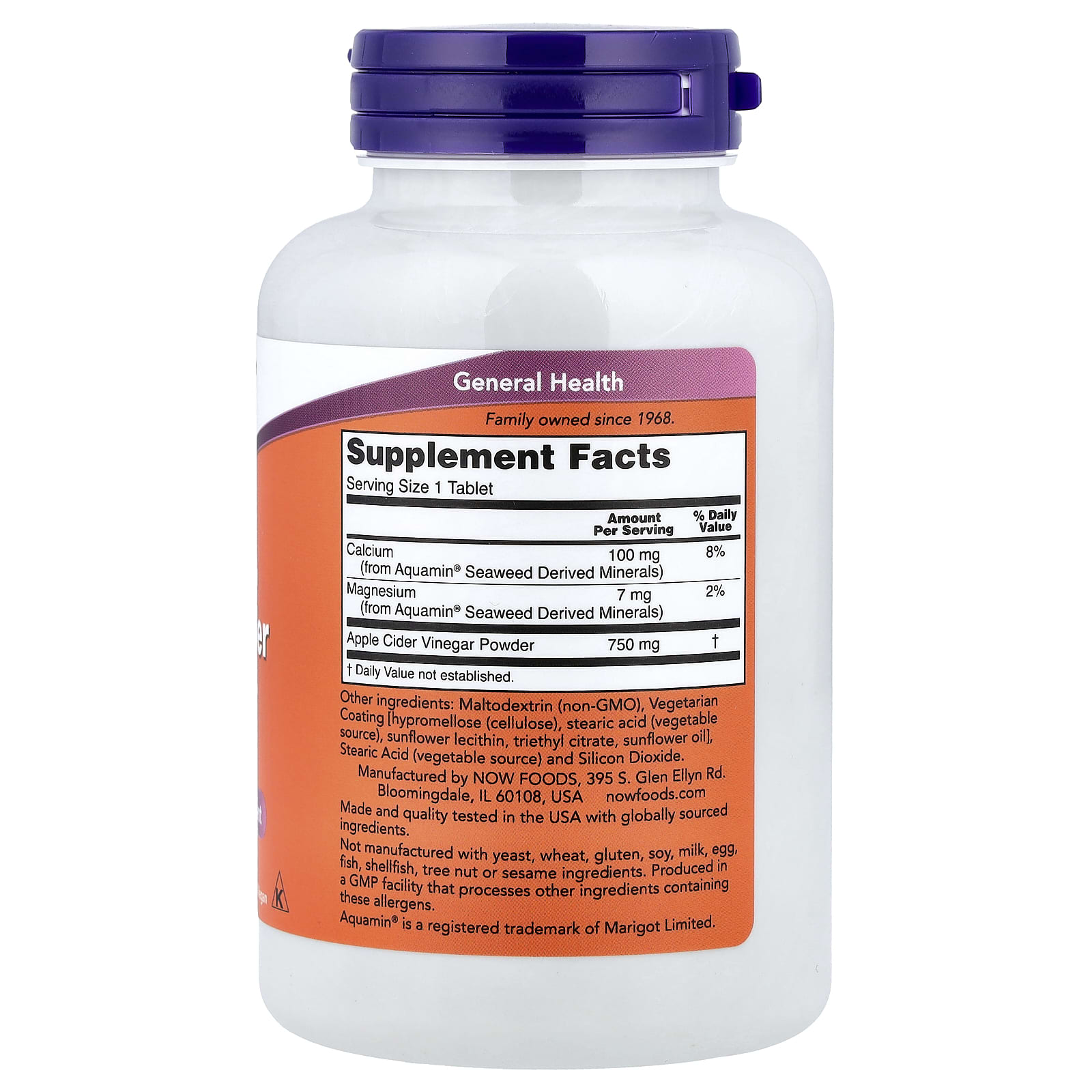 Apple Cider Vinegar Extra Strength näringsfakta