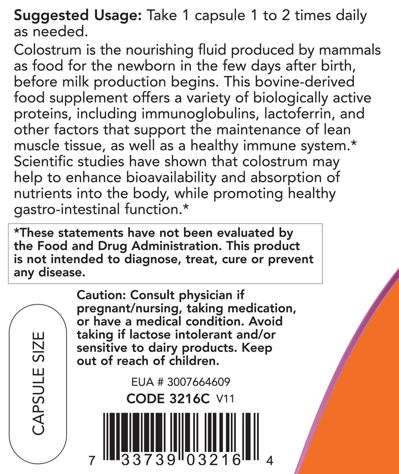 NOW Foods - Colostrum - Immune Support