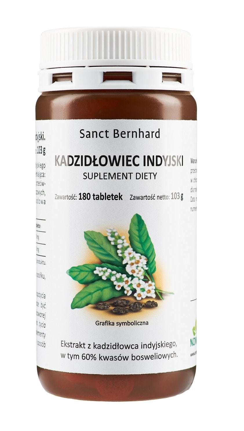 Boswellia Serrata 180 tabletter baksida näringsinformation