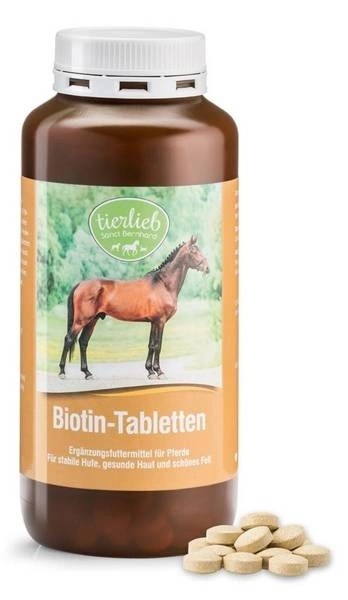 Biotin för Hästar – 500 tabletter framsida