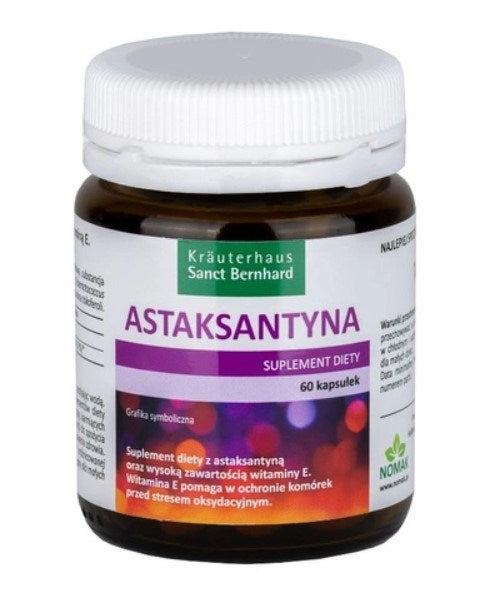 Astaxanthin 8 mg per kapsel baksida näringsfakta