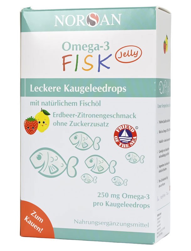 Norsan Omega-3 Fish Jelly baksida näringsfakta