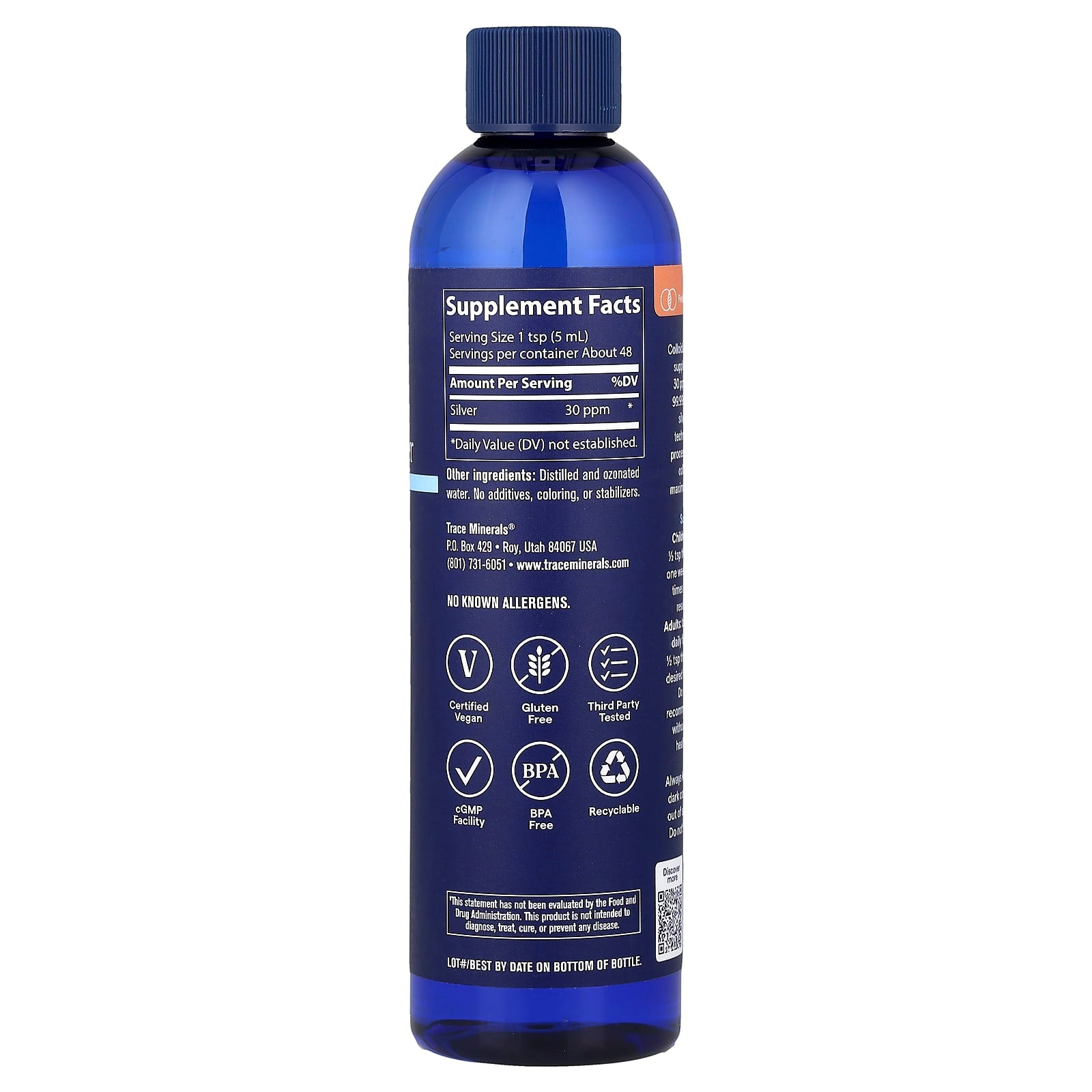 Trace Minerals 30ppm ingredienser & etikett