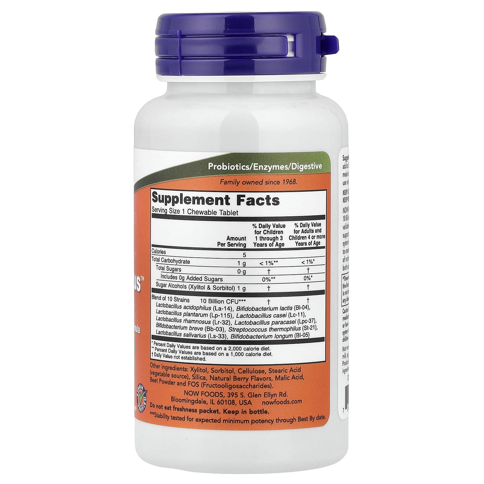 NOW Foods - BerryDophilus 10 Billion (KORT UDLØBSDATO 2026-09-30)