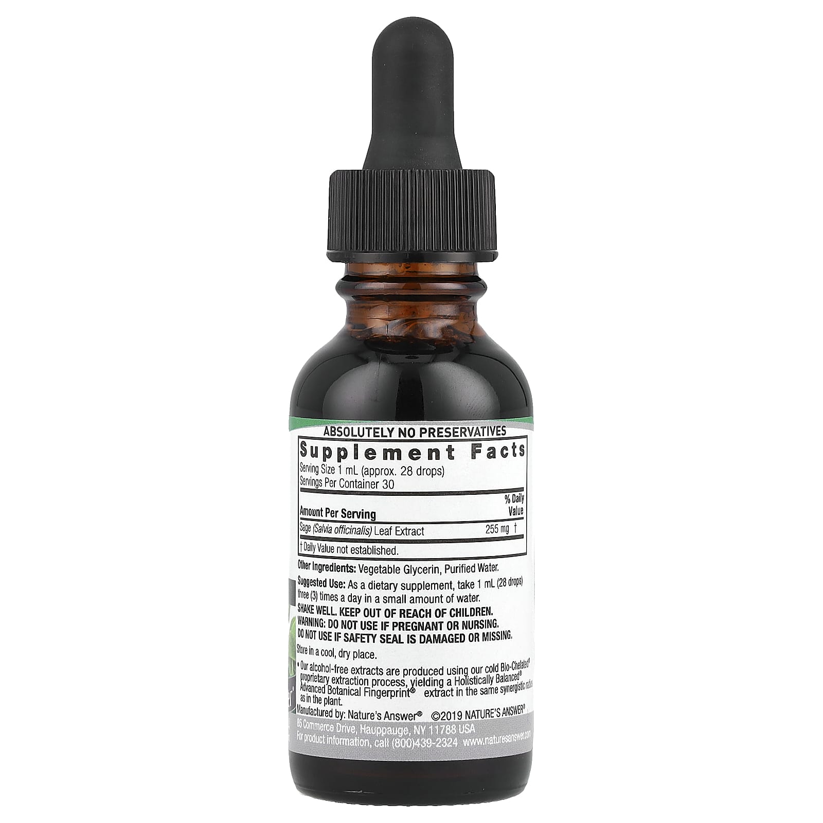 Sage Leaf Extract ingredienser & etikett