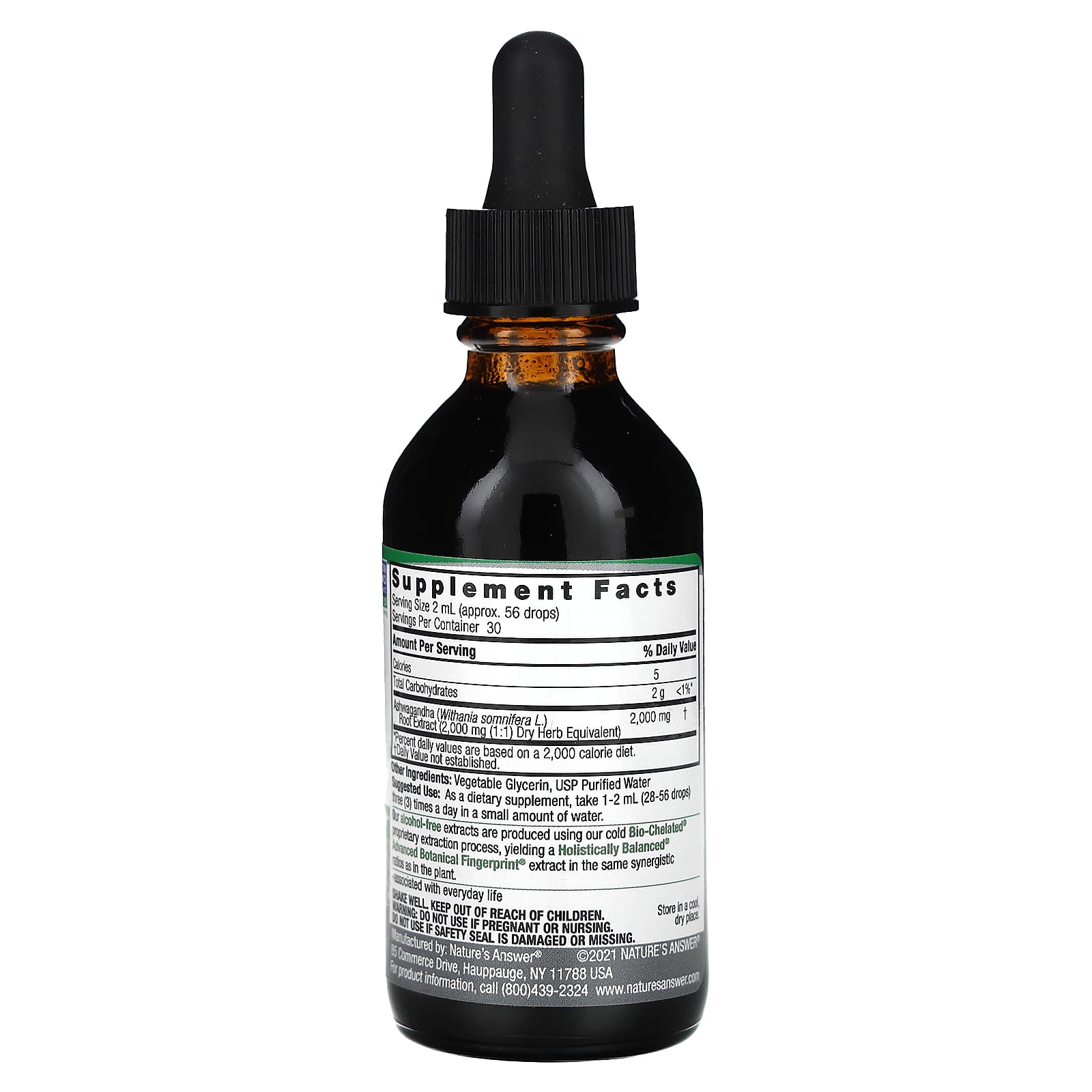 Nature's Answer - Ashwagandha-juurifluidiuute - 60ml