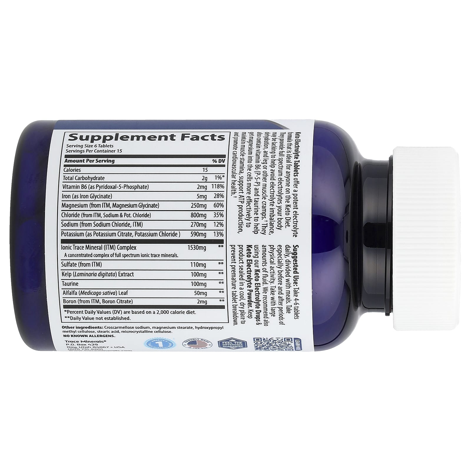 Trace Minerals - KETO Elektrolyyttitabletit - 90 tablettia