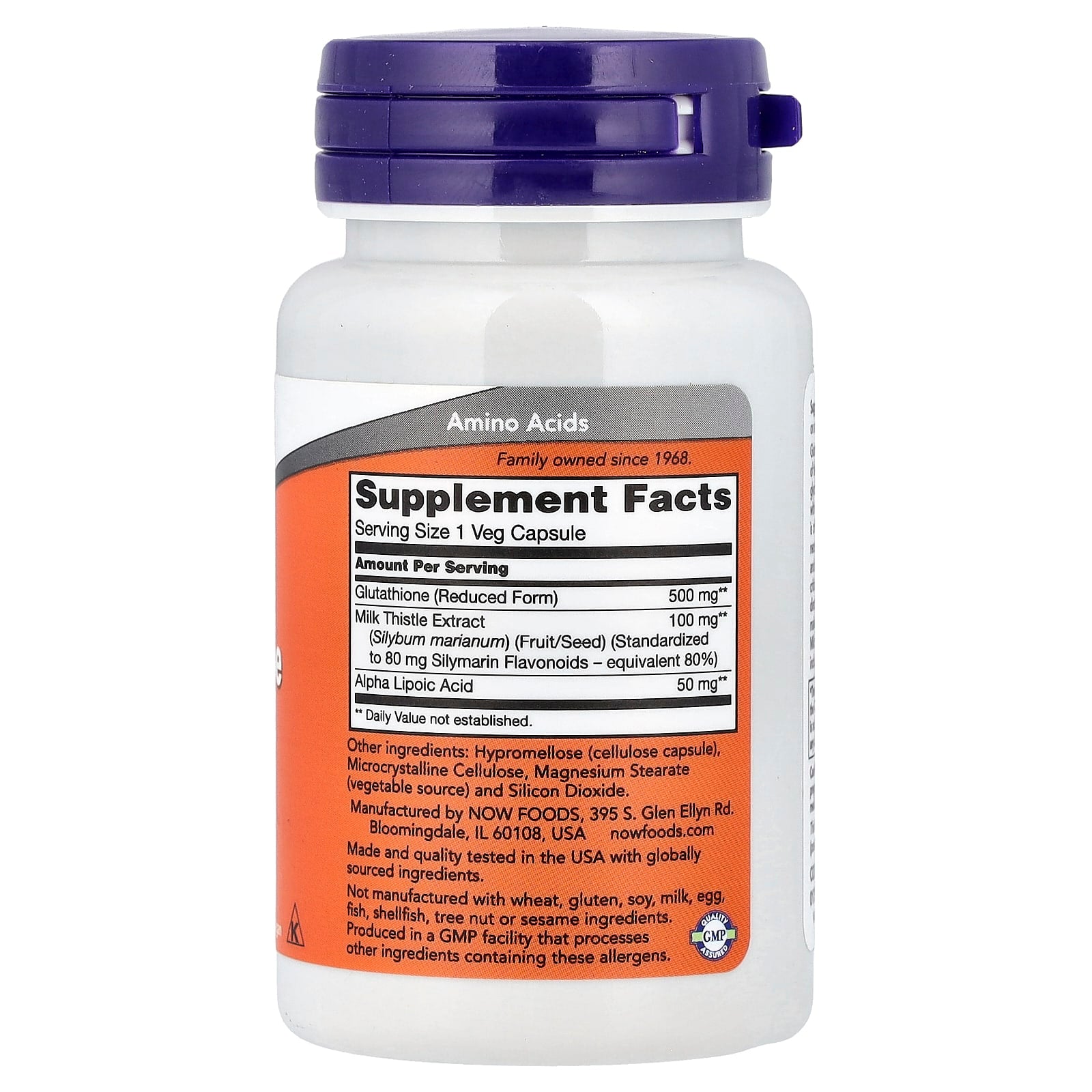 Now Foods - Glutathion med Mælketistel & Alpha Lipoic Acid