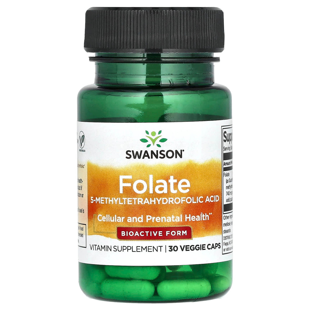 Swanson Folate 5-MTHF produktdetalj kapsel