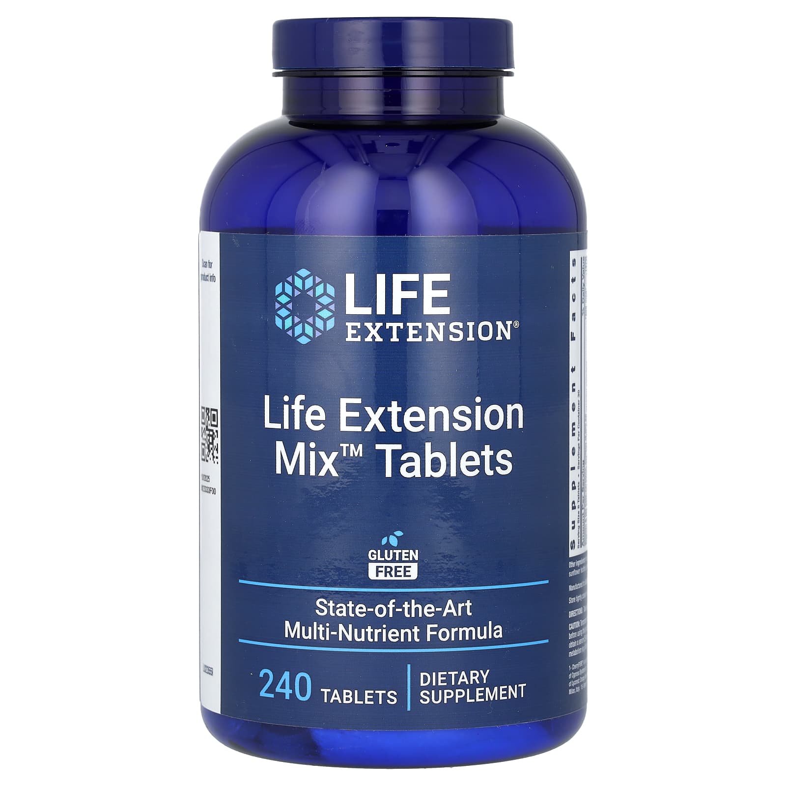Life Extension Mix Tabs baksida näringsfakta