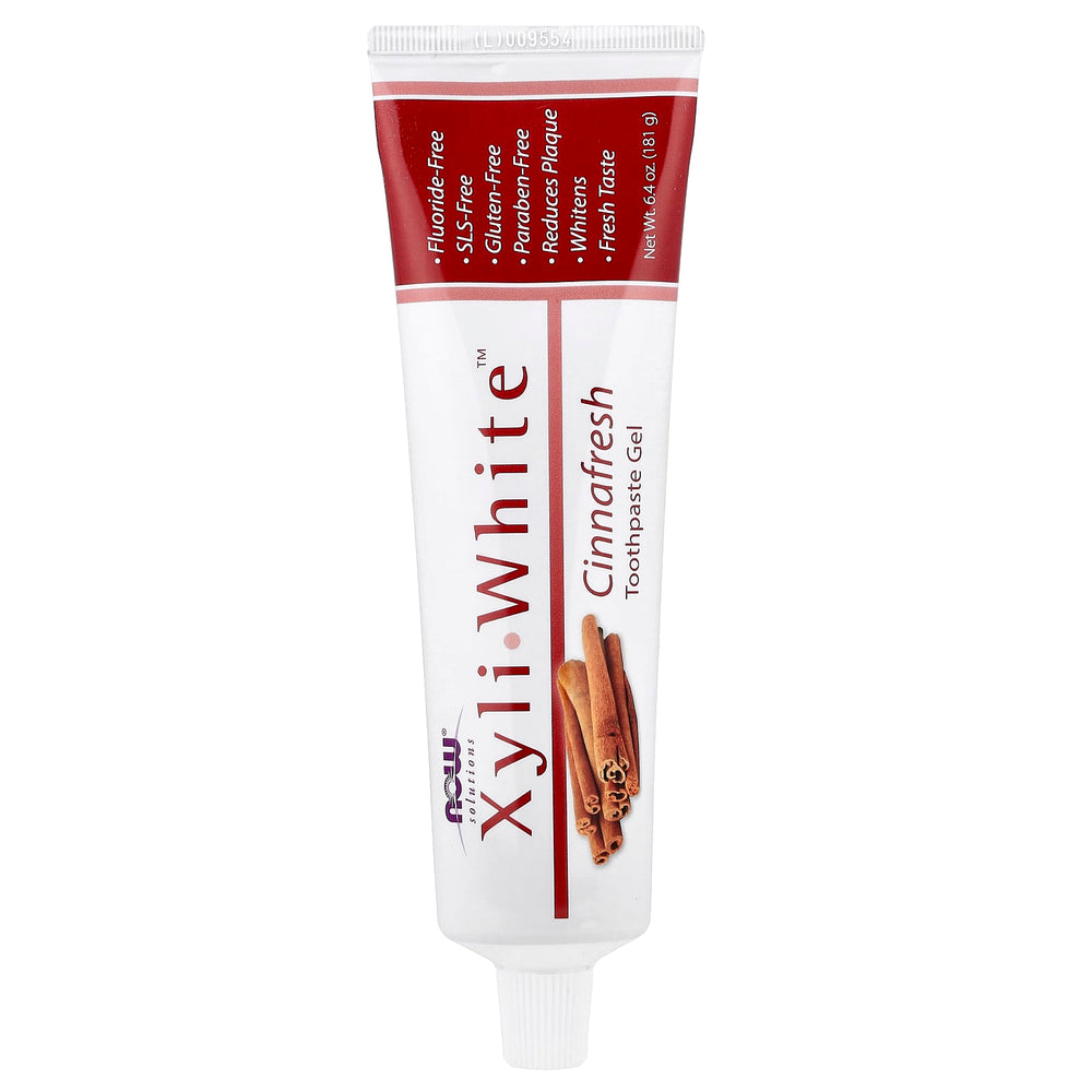 NOW Foods XyliWhite Toothpaste Gel etikett detalj