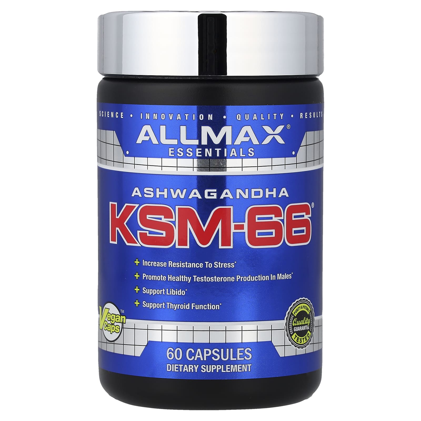 Ashwagandha KSM-66 600 mg - baksida näringsfakta
