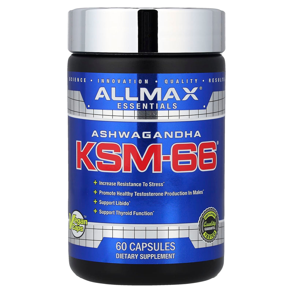 Ashwagandha KSM-66 600 mg - baksida näringsfakta