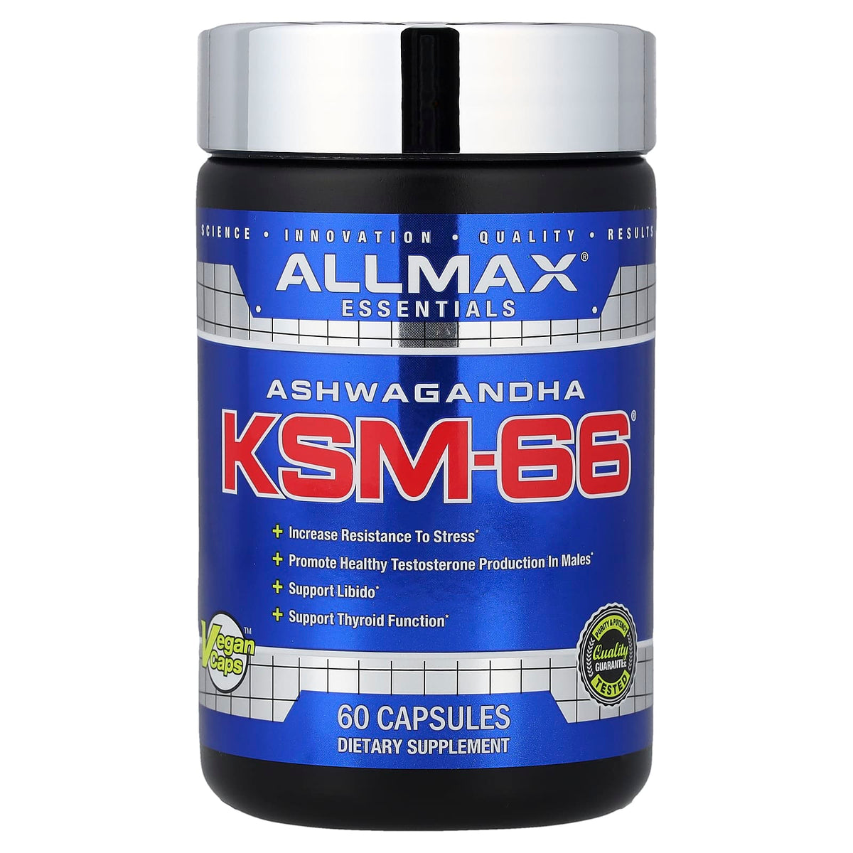 Ashwagandha KSM-66 600 mg - baksida näringsfakta