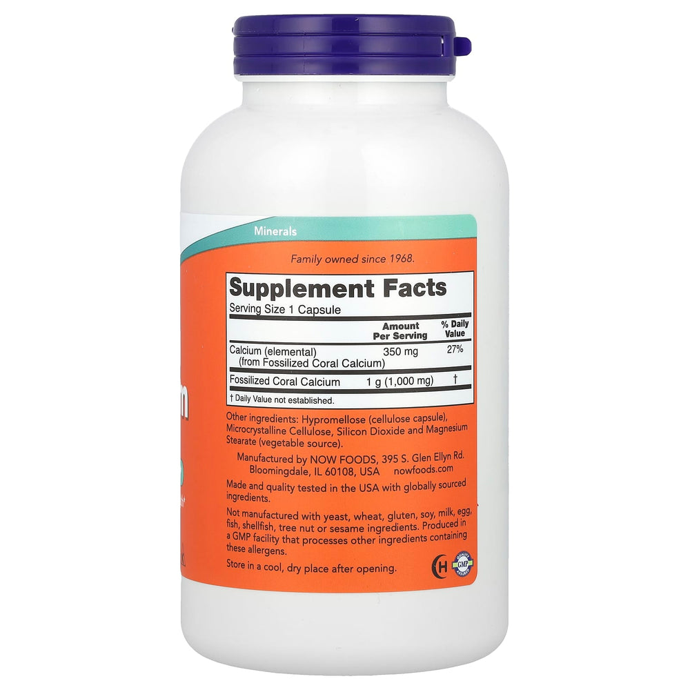 NOW Foods Coral Calcium ingredienser lista